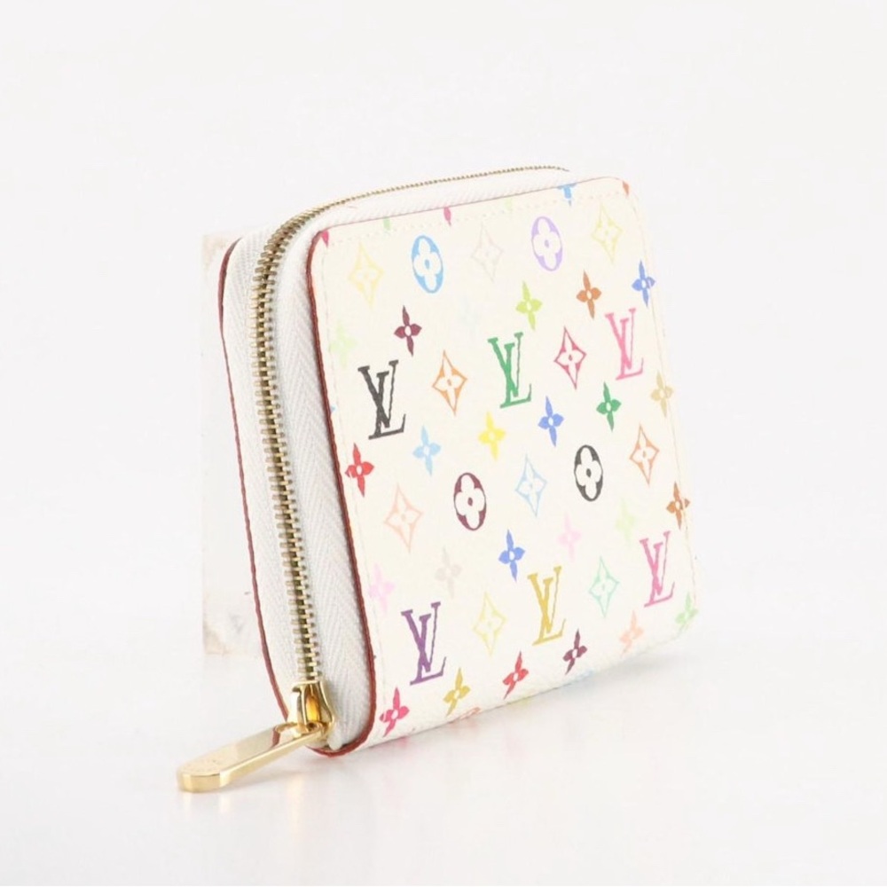 Louis Vuitton Multicolore Murakami Zip Coin Wallet in White Monogram Canvas - Picture 2 of 11